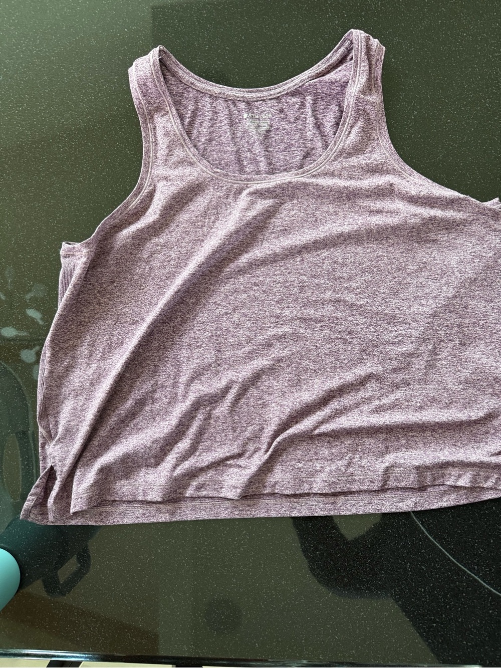 Athleta Heathered Mauve Scoop Neck Tank